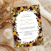 Herbst rustikale Hochzeit botanischer Blumen