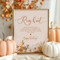 Herbst rustikale Ringjagd Brautparty Poster