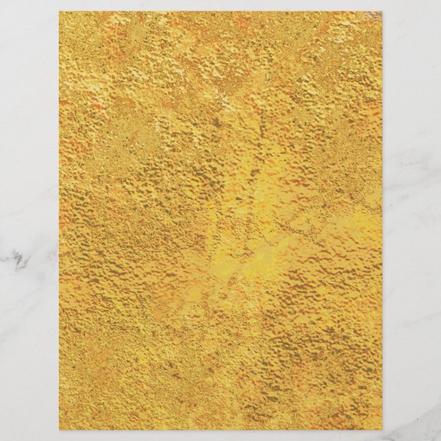 Herbst Rustikale Textur Gold Scrapbooking (Vorderseite)