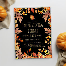 Herbst Rustikaler Erntedank Freundliches Abendesse Einladung