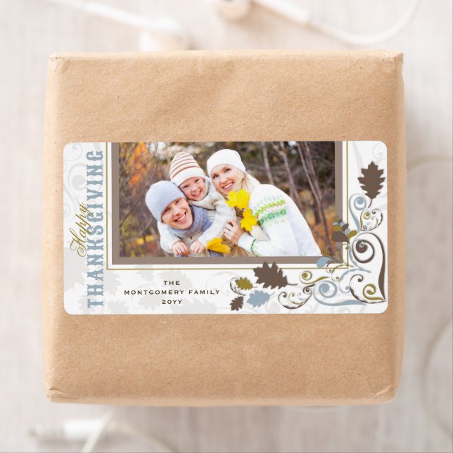 Herbst Rustikales Blätter Glückwunsch Erntedankfes (Insitu)