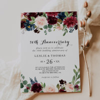 Herbst Rustikales Burgund 50. Hochzeitstag