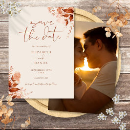 Herbst Rustikales Foto Hochzeit Save The Date