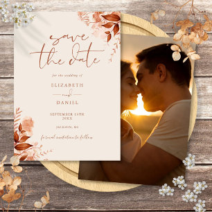 Herbst Rustikales Foto Hochzeit Save The Date