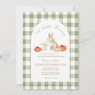 Herbst-Sage-Grün-Häschen-Baby-Party Einladung