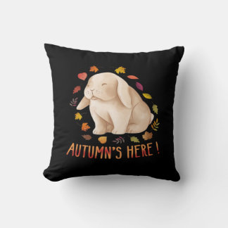 Herbst sagt süßes Kaninchen Herbst Es ist Herbst L Kissen