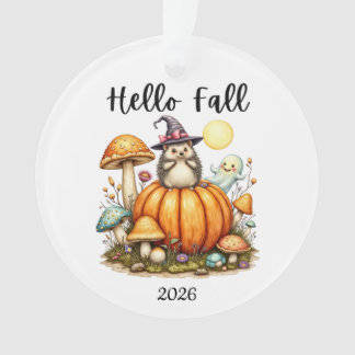 Herbst-Saison-Schmuckstück mit individuellem Datum Ornament