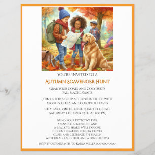Herbst-Schatzsuche für Kinder  Flyer