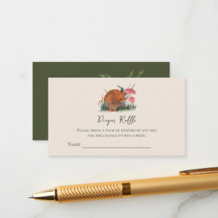 Herbst Schläfriger Fuchs Windel Raffle Tickets Ums Begleitkarte