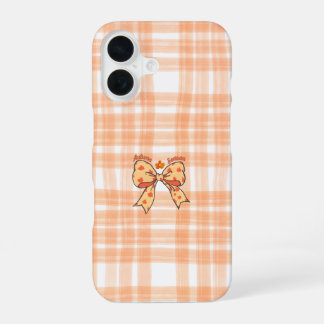 Herbst-Schleife-Ästhetik-Gemütliches Orange iPhone 16 Hülle
