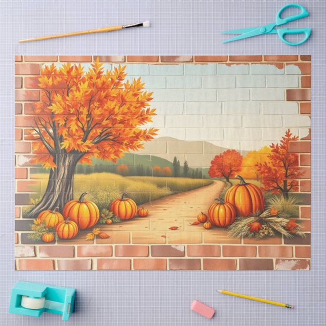 Herbst Schönes Modernes glückliches Erntedankfest Seidenpapier (Basteln)