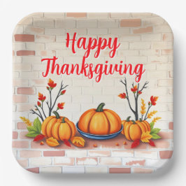 Herbst Schönes Popular Happy Thanksgiving Pappteller