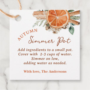 Herbst Simmer Pot Fall Stovetop Potpourri Geschenk Geschenkanhänger
