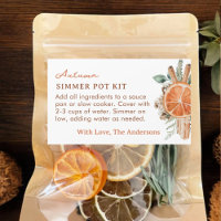 Herbst Simmer Pot Kits Stovetop Potpourri Label