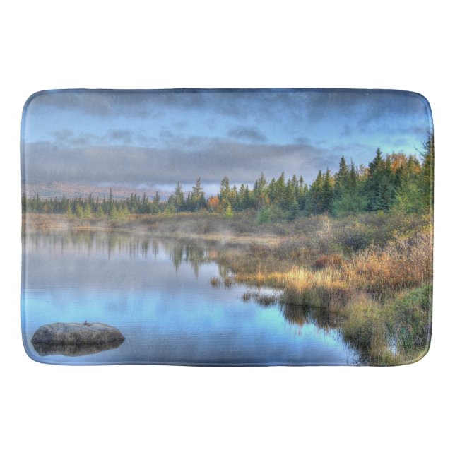 Herbst Sonnenaufgang am Moosehead Lake Maine Badematte (Vorderseite)