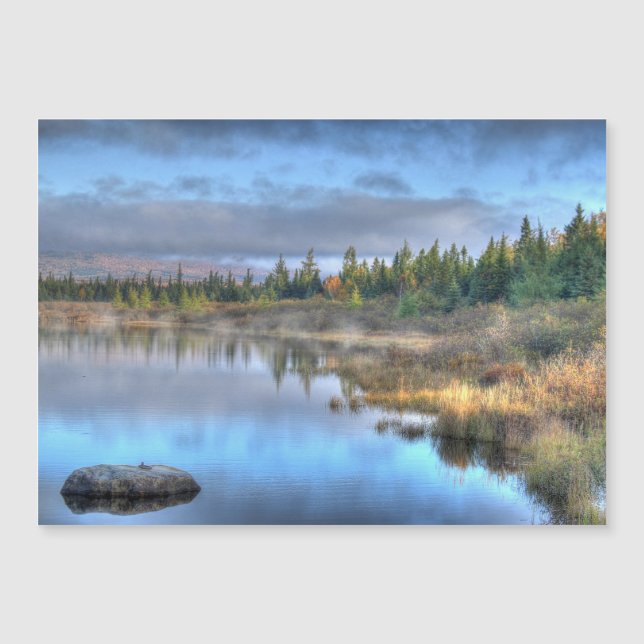 Herbst Sonnenaufgang am Moosehead Lake Maine Magnetkarte (Vorderseite)