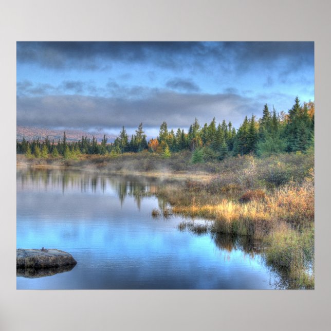 Herbst Sonnenaufgang am Moosehead Lake Maine Poster (Vorne)