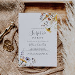 Herbst Sonnenschein Elegante Wildblume Party Einladung<br><div class="desc">Die elegante Party Einladung der Herbstsonne eignet sich hervorragend für einen modernen Geburtstag,  einen Ruhestand oder ein überraschendes Party. Die Einrichtung besteht aus mehreren lila Aquarellen,  violetten,  gelben Blumen,  bordeauxfarbenen Knospen und Olivgrün,  die schön in Bouquets gruppiert sind.</div>