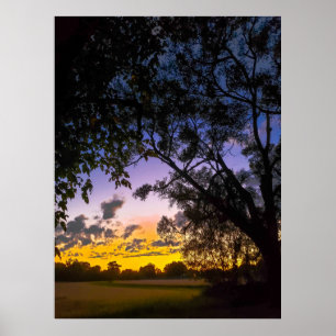 Herbst Sonnenuntergang, Berg Vernon, Ohio Poster