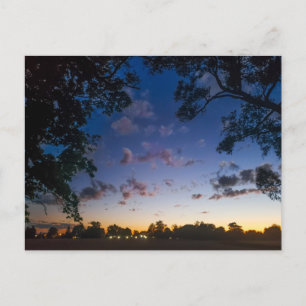 Herbst Sonnenuntergang, Berg Vernon, Ohio Postkarte