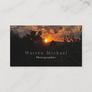 Herbst Sonnenuntergang, Fotograf, Fotografie Visitenkarte