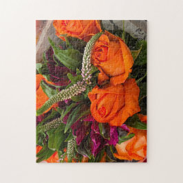 Herbst-Sonnenuntergangs-Sträuße Puzzle, 28 cm x 36