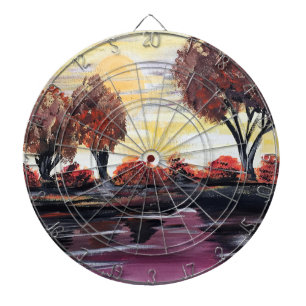 Herbst Sonntag Dartscheibe