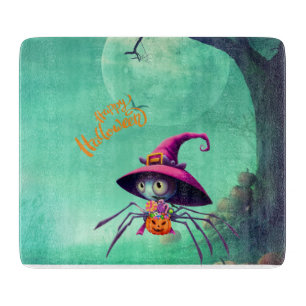 Herbst/Spinnen/Hexe/Halloween Schneidebrett