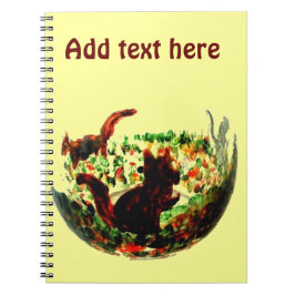 Herbst Squirrels Tierkunst Notizblock