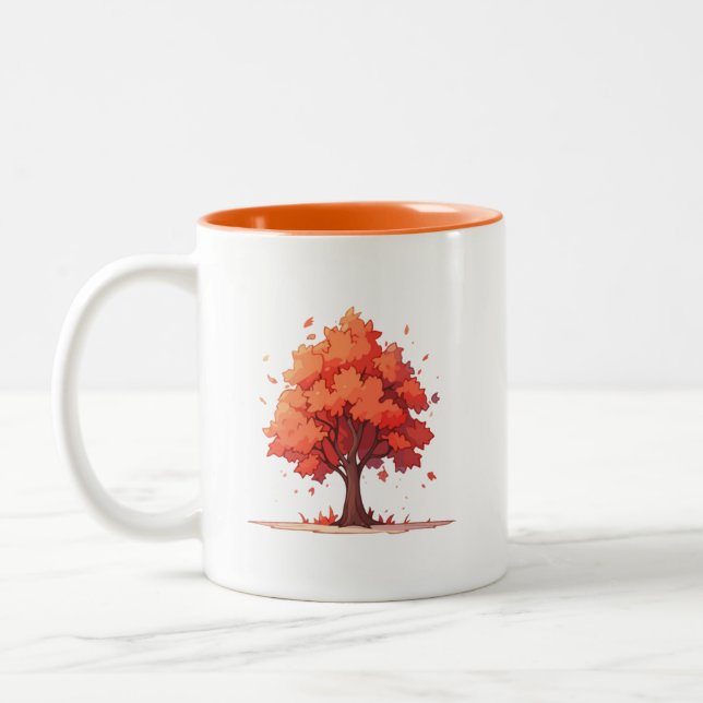 Herbst-Stammbaum Zweifarbige Tasse (Links)