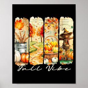 Herbst Stimmung Kürbis Mädchen Herbst Gemütlich Er Poster