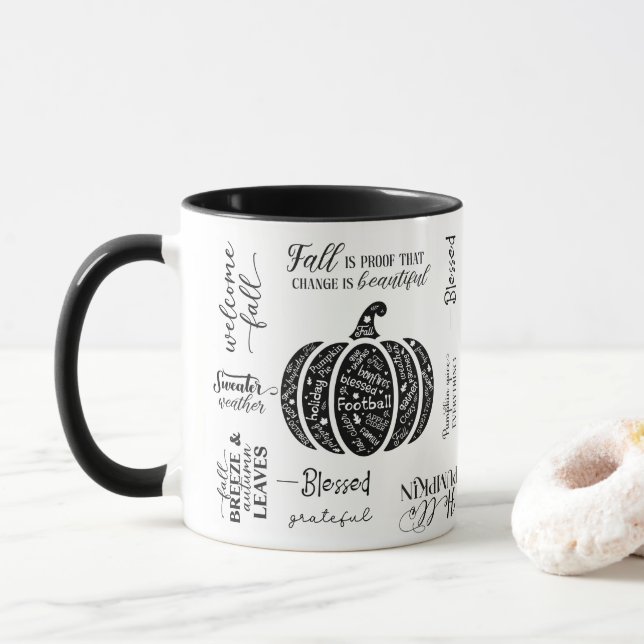 Herbst Stimmung Tasse (Mit Donut)