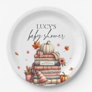 Herbst Storybook Neues Kapitel Herbst Babydusche Pappteller