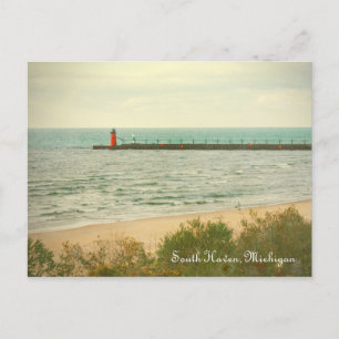 Herbst-Südhaven Michigan Leuchtturm Postkarte