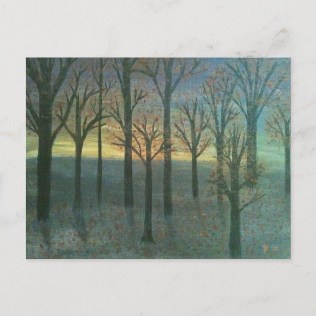 Herbst Sunset Postkarte (Vorderseite)
