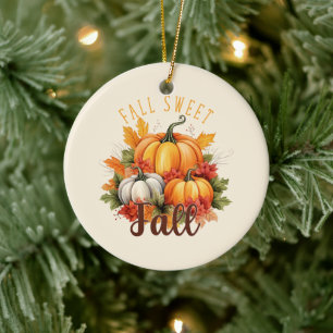 Herbst Süß Herbst - Herbstpumpen & Blätter Keramik Ornament