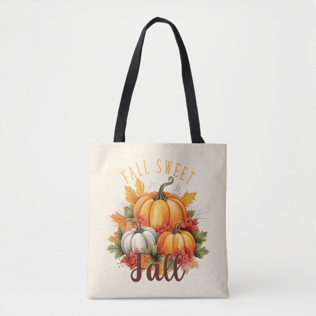 Herbst Süß Herbst - Herbstpumpen & Blätter Tasche (Vorderseite)