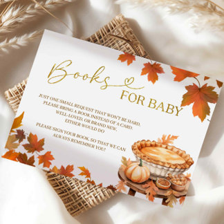 Herbst Süsse Babyduschbücher für Babykarten Begleitkarte