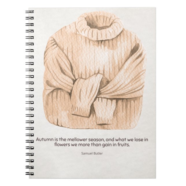 Herbst Sweater, Pullover, Herbst Notizblock (Vorderseite)