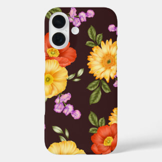Herbst-Symphonie – Florales Design iPhone 16 Hülle