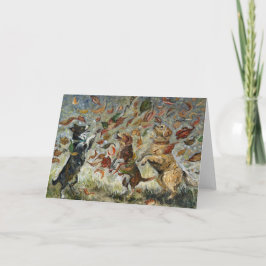 Herbst Tailwag Whimsical Golden Retriever Hunde Karte