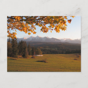 Herbst Tatras Sonnenuntergang Poster Postkarte