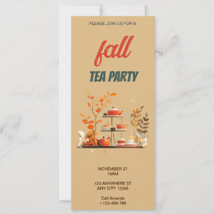Herbst-Teeparty-Einladung Einladung