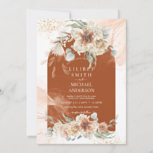 Herbst Terracotta Floral Pampas Grass WEDD