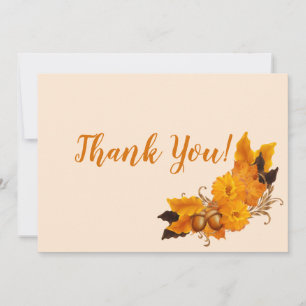 Herbst Thanksgiving Dankeskarten Eicheln Dankeskarte