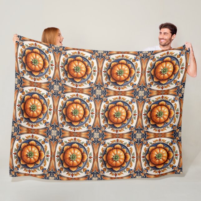 Herbst-Thanksgiving Trendy Pumpkin Collection Fleecedecke (Beispiel)