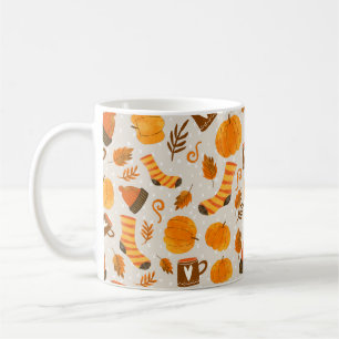 Herbst Thema Nahtloses Muster Tile Kaffeetasse