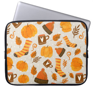 Herbst Thema Nahtloses Muster Tile Laptopschutzhülle