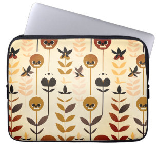 Herbst-Totenkopf-Blumenmuster-Laptop-Hülle  Laptopschutzhülle