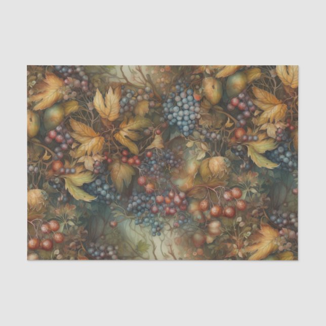 Herbst-Trauben Seidenpapier (Vorderseite)